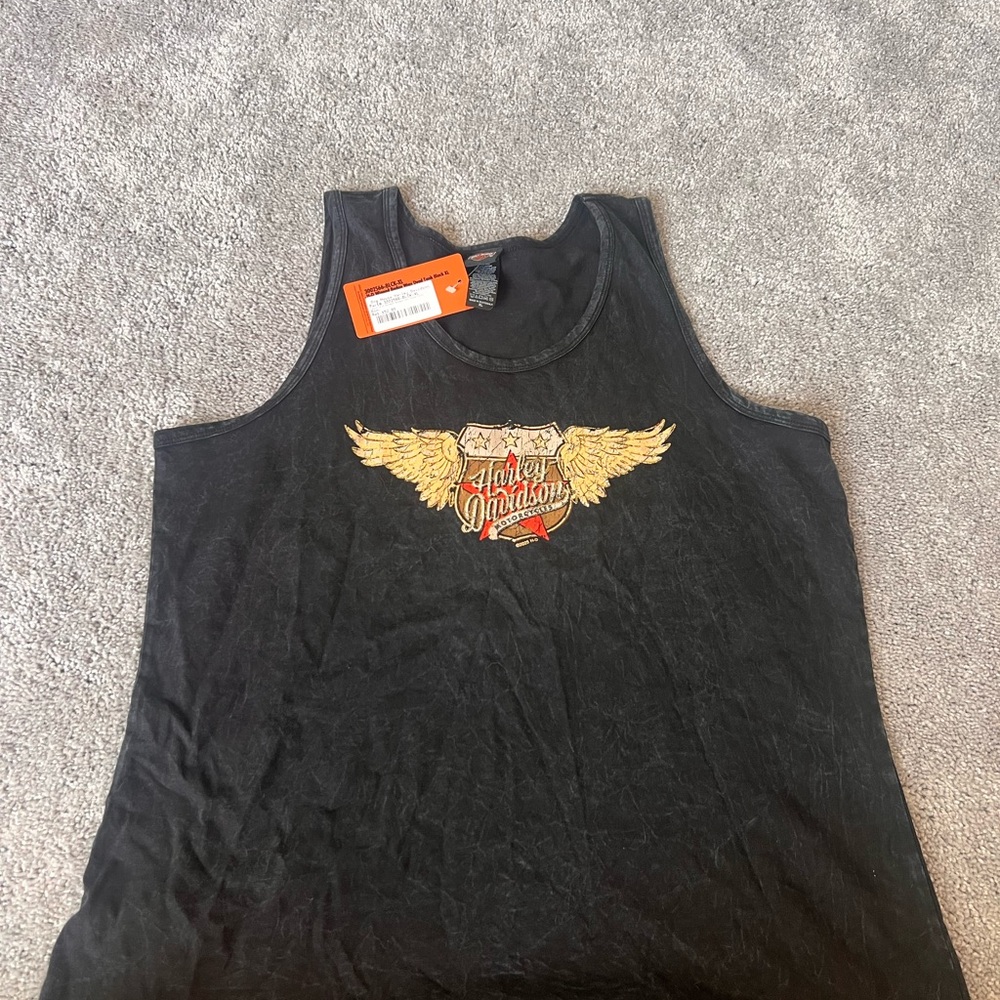 Harley-Davidson Charcoal Tank with Gold Accents